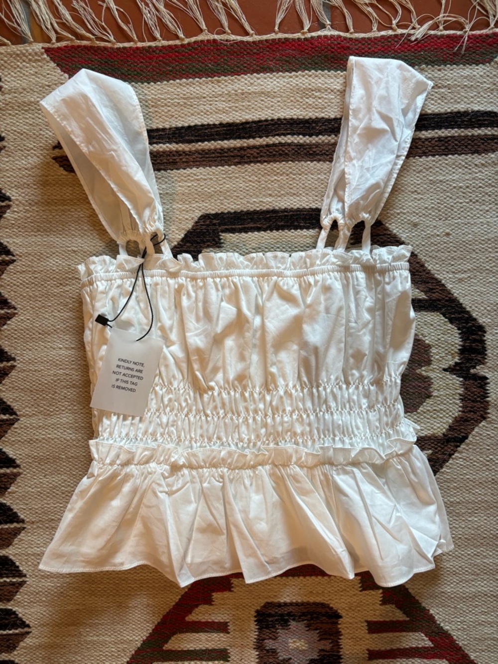More to come revolve cotton tank top size small new with tags white blouse